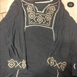 Blue Natural Reflections Blouse Size XL